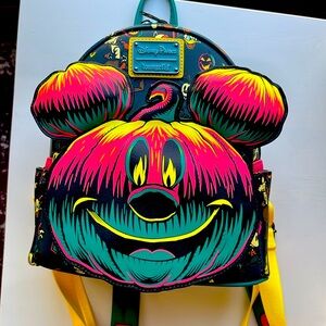 Disney Parks 2023 Mickey Pumpkin Halloween Lougefly Backpack
